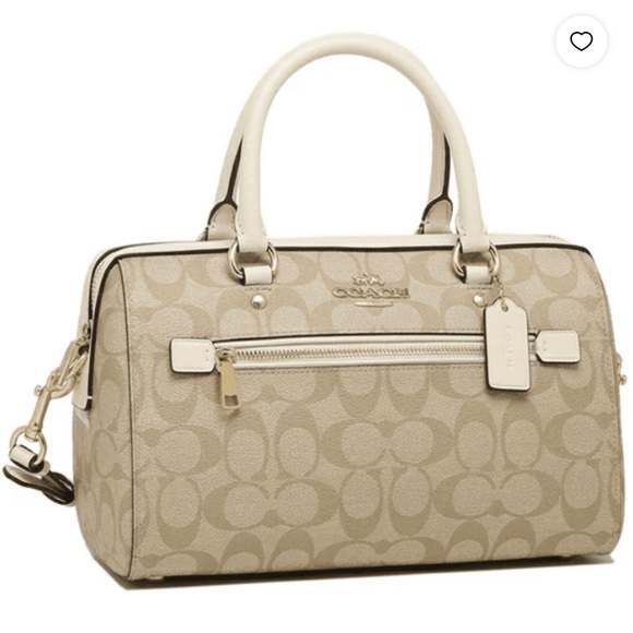 Coach Handbags - Coach Rowan Satchel Signature Canvas, Light Khaki/Chalk